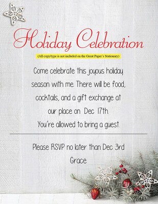 Great Papers! Holiday Stationery, 8.5 x 11, Woodsy Pine, 80 Count (2015103)