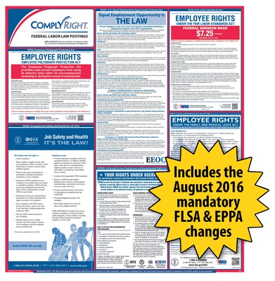 ComplyRight™ Federal Labor Law Poster; English Version