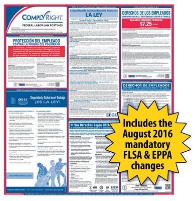 ComplyRight™ Federal Labor Law Poster; Spanish Version