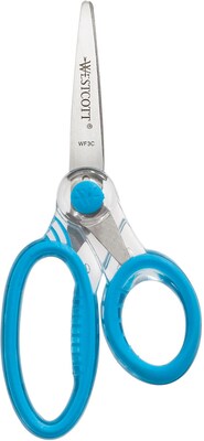 Westcott 5" Stainless Steel Kid's Scissors, Pointed Tip, Assorted Colors (14597)