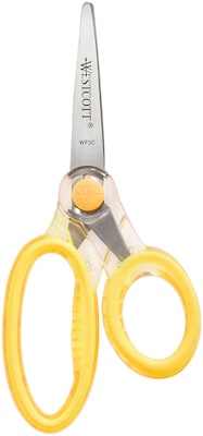 Westcott 5" Stainless Steel Kid's Scissors, Pointed Tip, Assorted Colors (14597)