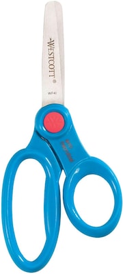 Fiskars Kids Scissors, 5, Blunt, School Supplies for Kids 4+, Blue