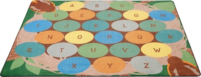Robins Eggs Alphabet Seating Rug; 6x9, Rectangle