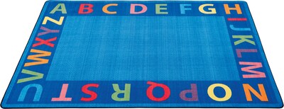 A-Z Circle Time Seating Rug; 9x12, Rectangle