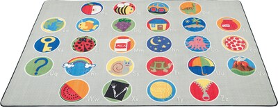 A-Z Activity Seating Rug; 6x9, Rectangle