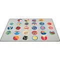 A-Z Activity Seating Rug; 6x9, Rectangle