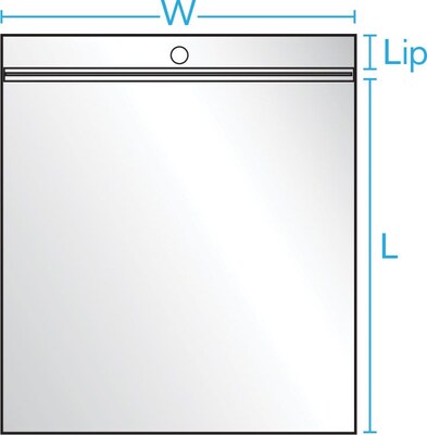 8W x 10L Reclosable Poly Bag, 2.0 Mil, 1000/Carton (4140A)