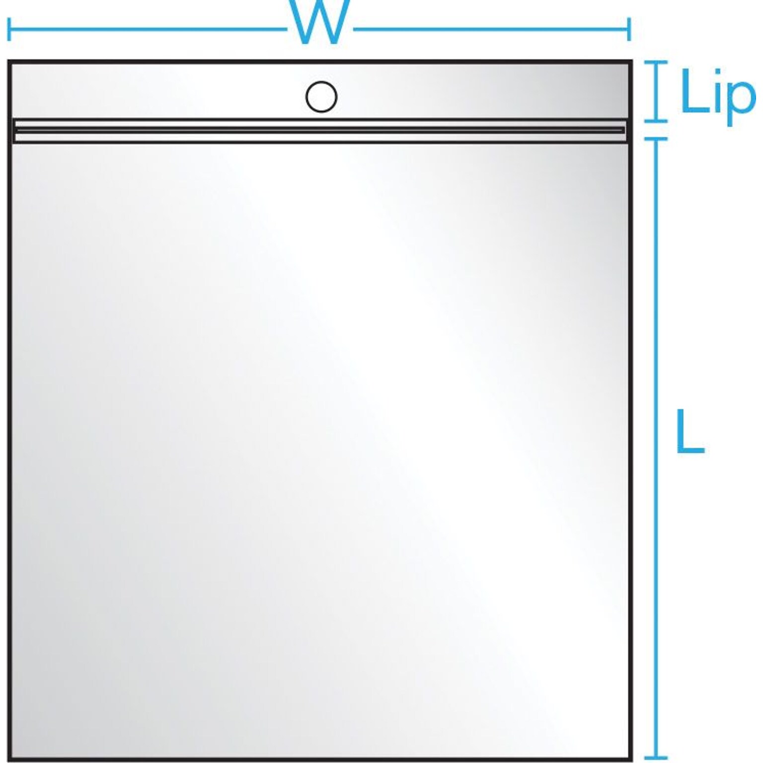 8W x 10L Reclosable Poly Bag, 2.0 Mil, 1000/Carton (4140A)