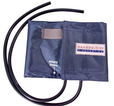 Aneroid Sphyg Replacement Cuff & Two-Tube Bladder ONLY, Navy Nylon, Large Adult, Latex