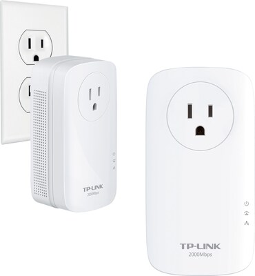 TP-LINK AV2000 2-port Passthrough Powerline Starter Kit(TL-PA9020P KIT)