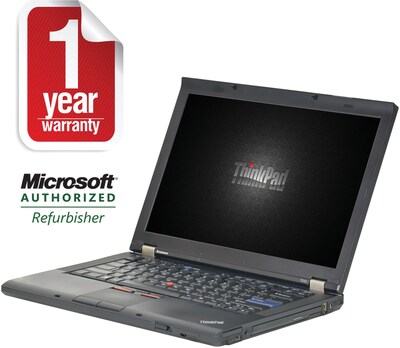 Lenovo T410 14 Refurbished Laptop, Core i5-2.4GHz Processor,