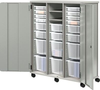 HON® SmartLink® 61.75H Laminate Modular Storage Cabinet, Silver Mesh (HONLSF52T3CB9T1)