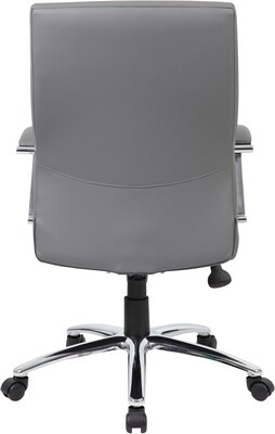Boss Leather Accent Chair, Gray (B10101-GY)
