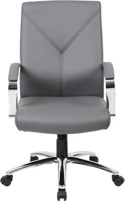 Boss Leather Accent Chair, Gray (B10101-GY)