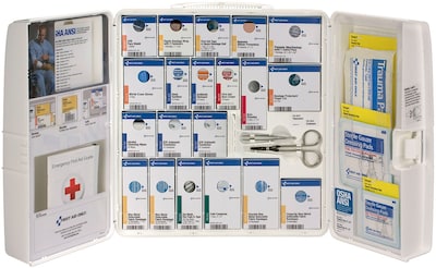 SmartCompliance Food Service Cabinet, ANSI Class A/ANSI 2021, 50 People, 260 Pieces, White, Kit (90660-021)