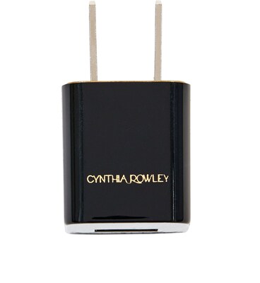Cynthia Rowley, AC Wall Charger, Black/Gold 1A, 1 USB (CR-ST-CT2006BD)