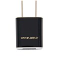 Cynthia Rowley, AC Wall Charger, Black/Gold 1A, 1 USB (CR-ST-CT2006BD)