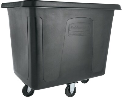 Rubbermaid® Commercial Cube Truck, 16 Cu.Ft., Black
