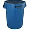 Rubbermaid Round Brute Trash Can Receptacle, Blue, 32 gal./121.12 liters