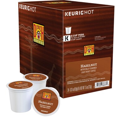 Diedrich Hazelnut Coffee, Keurig K-Cup Pods, Light Roast, 24/Box (36377)