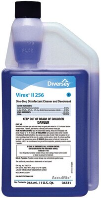 Diversey® Virex® II 256 One-Step Disinfectant Cleaner and Deodorant, 32 oz., 6/CT (04331)