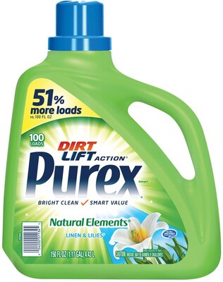 Purex HE Liquid Laundry Detergent, 100 Loads, 150 oz., 4/Carton (01134)