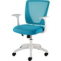 Quill Brand® Vexa Mesh Chair, White & Teal
