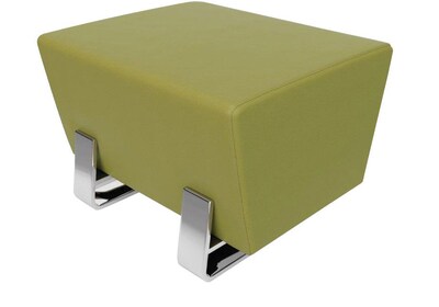 OFM Axis Series Single Bench with Chrome Frame, Leaf, Seat: 26 W x 22 D