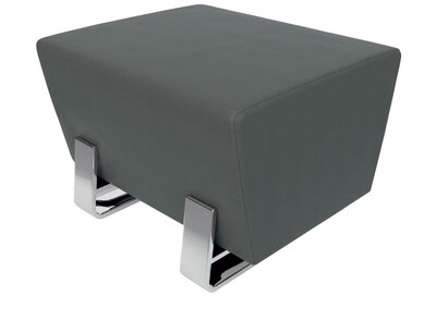 OFM Axis Series Single Bench with Chrome Frame, Slate Gray, Seat: 26 W x 22 D