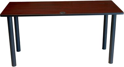 BOSS® 48 x 24 Mahogany Training Table with Black Legs