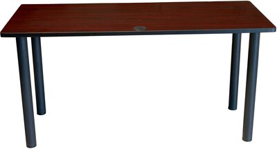 BOSS® 60 x 24 Mahogany Training Table with Black Legs
