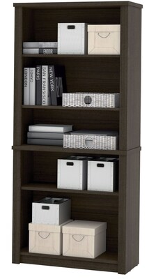Bestar® Embassy Modular 5-Shelf 67" Laminate Bookcase, Dark Chocolate (60700-3179)