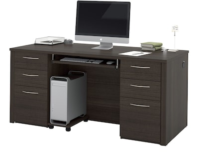 Bestar® Embassy 66 Executive Desk Kit, Dark Chocolate (60850-79)