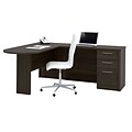 Bestar® Embassy 66W L-shaped Desk in Dark Chocolate (60880-79)