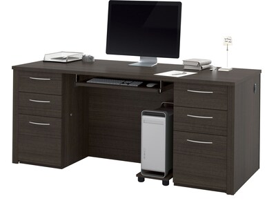 Bestar® Embassy 71" Executive Desk Kit, Dark Chocolate (60890-79)