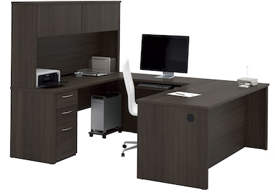 Bestar® Embassy 71 U-shaped Desk, Dark Chocolate (60897-79)