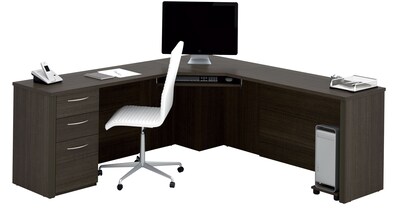 Bestar® Embassy 78W Corner Desk in Dark Chocolate (60899-79)