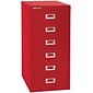 Bindertek Flat File Cabinet, 23.25"H x 11"W x 15"D, Red (MD6-RD)