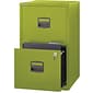 Bisley Two Drawer Steel Home or Office Filing Cabinet, Green, Letter/A4 (FILE2-GR)