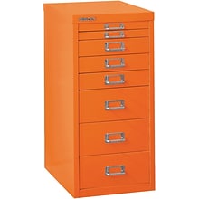 Bindertek Flat File Cabinet, 23.25H x 11W x 15D, Orange (MD8-OR)