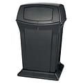 Rubbermaid Commercial Ranger Fire-Safe Trash Can, 45 Gal., Black