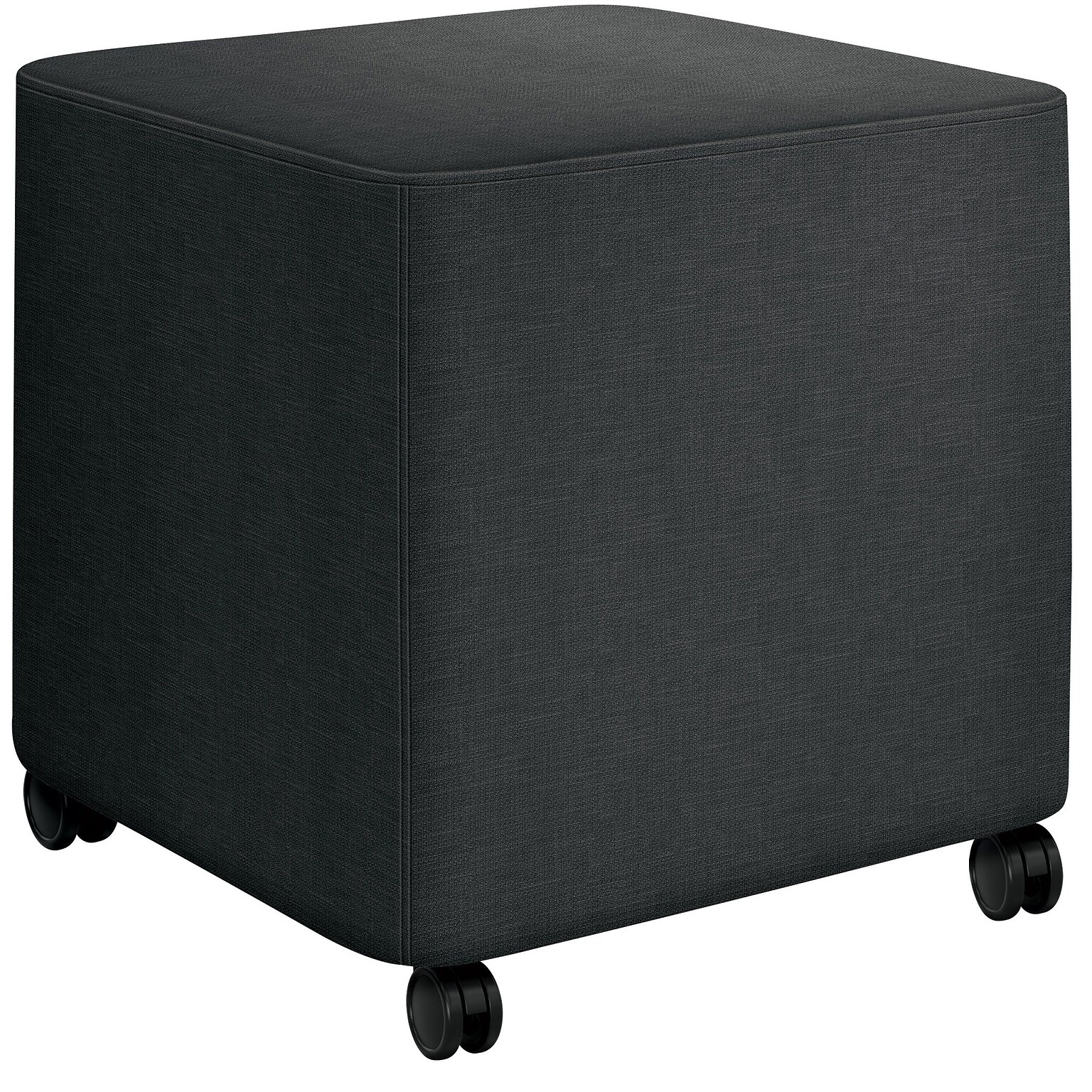 HON Flock Fabric Cube Ottoman, Carbon (HONFLCO1PNS8)