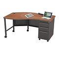 Balt Instructor Teachers Desk II, Cherry Top & Black Base, 29H x 60W x 36.25D