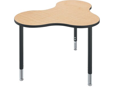 Balt Cloud 9 Configurable Table System, Maple Fusion Top, Black Legs, 22 - 32H x 55.5W x 39.25D