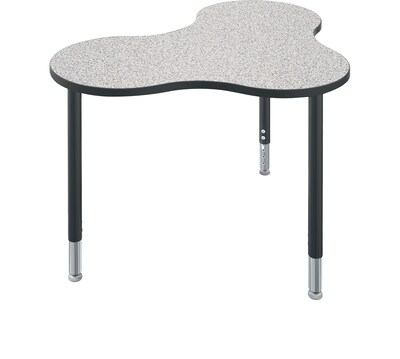 Balt Cloud 9 Configurable Table System, Gray Nebula Top, Black Legs, 22 - 32H x 55.5W x 39.25D