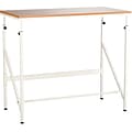Safco® Elevate™ Standing-Height Desk, Beech/White