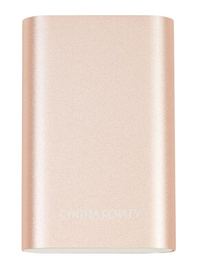 Cynthia Rowley, Portable Rechargeable Backup Battery, Rose Gold/White 6000 mAh (CR-ST-PP4106PW)