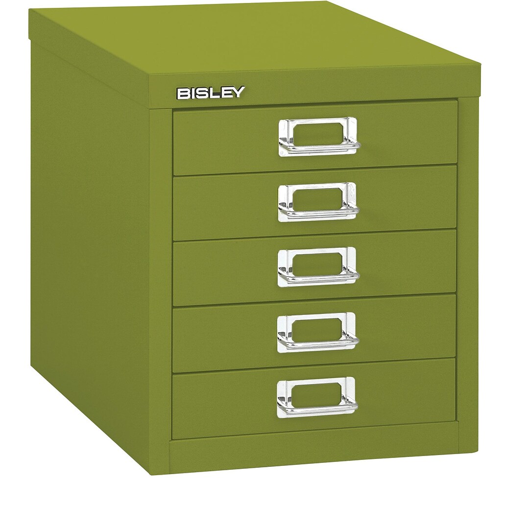 Bisley Five Drawer Steel Multidrawer Green Letter A4 Md5 Gr