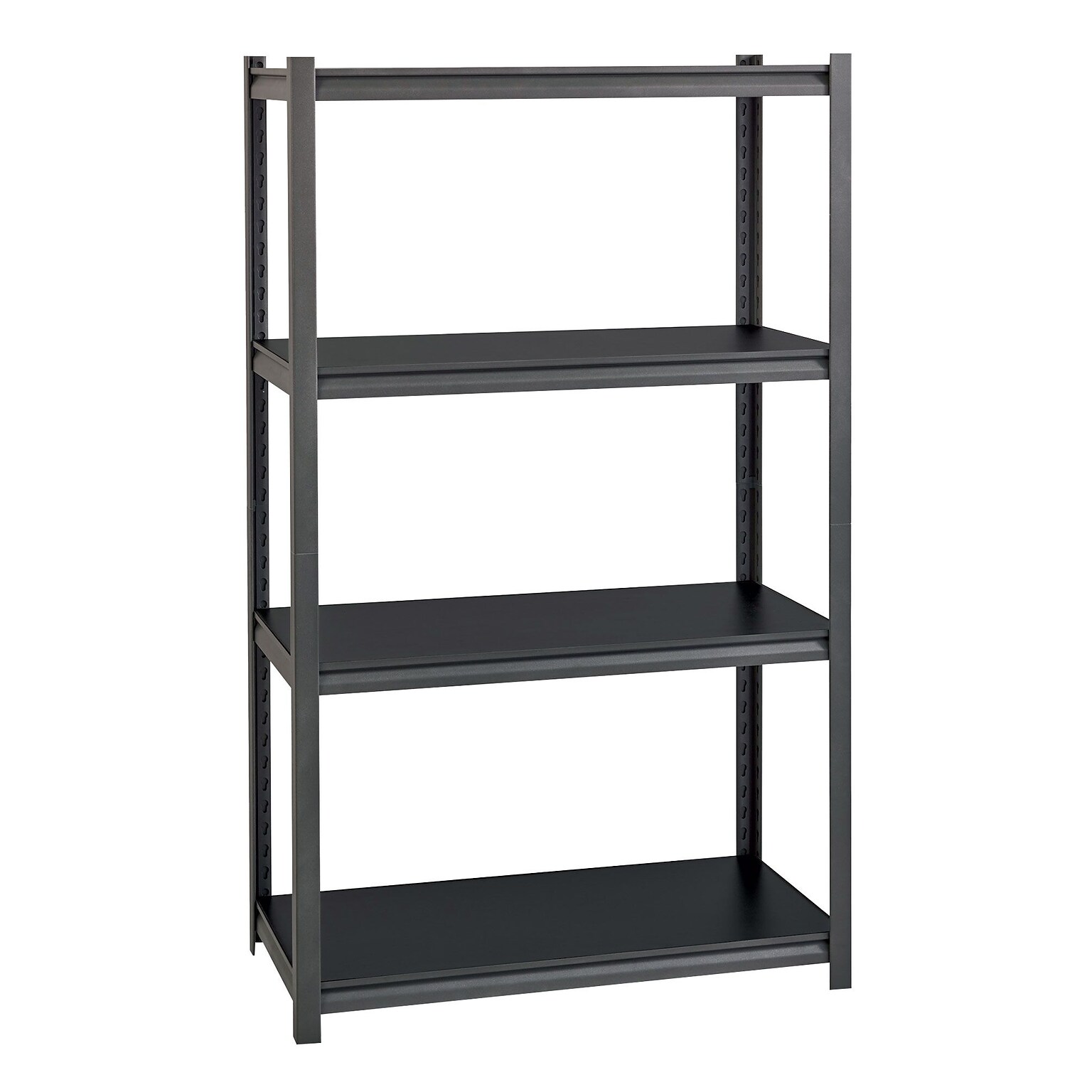 Iron Horse 3200 Concealed Rivet 4-Shelf Metal Stand Alone Shelving Unit, 36 W, Gray (20995)