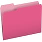 PendaFlex® Two-Tone Color File Folders, Letter size, Pink, 100/pack